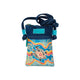 Kangaroo Gifts Hand Painted Leather And Denim Combo Cross Body Hippie Sling Bag 13 x 19CM