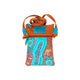 Kangaroo Gifts Hand Painted Leather And Canvas Crossbody Hippie Sling Bag 13CM x 19CM