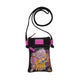 Kangaroo Gifts Hand Painted Leather And Canvas Crossbody Sling Bag Hippie Style 13 x 19CM