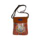 Kangaroo Gifts Artisan Hand Painted Leather And Canvas Combo Shoulder Bag