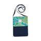 Kangaroo Gifts Hand Painted Leather And Denim Combination Cross Body Bag 22 x 28 x 2.5CM
