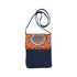 Kangaroo Gifts Hand Painted Leather And Denim Combination Cross Body Bag 22 x 28 x 2.5CM
