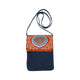 Kangaroo Gifts Hand Painted Leather And Denim Combination Cross Body Bag 22 x 28 x 2.5CM