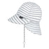 Bedhead Hats Legionnaire Flap Hat for Babies Grey Stripe 42cm 3 to 6 Months XS