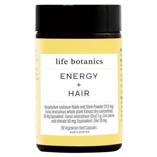 Life Botanics Hair + Energy 60 Capsules