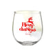 Annabel Trends Christmas Stemless Wine Glass 450ML