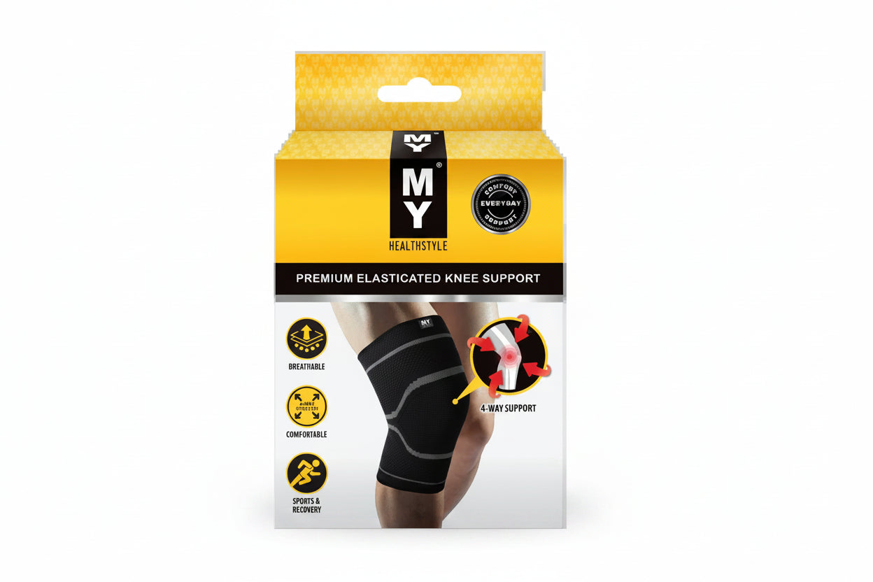 My Healthstyle Premium Elasticated Knee Support Large