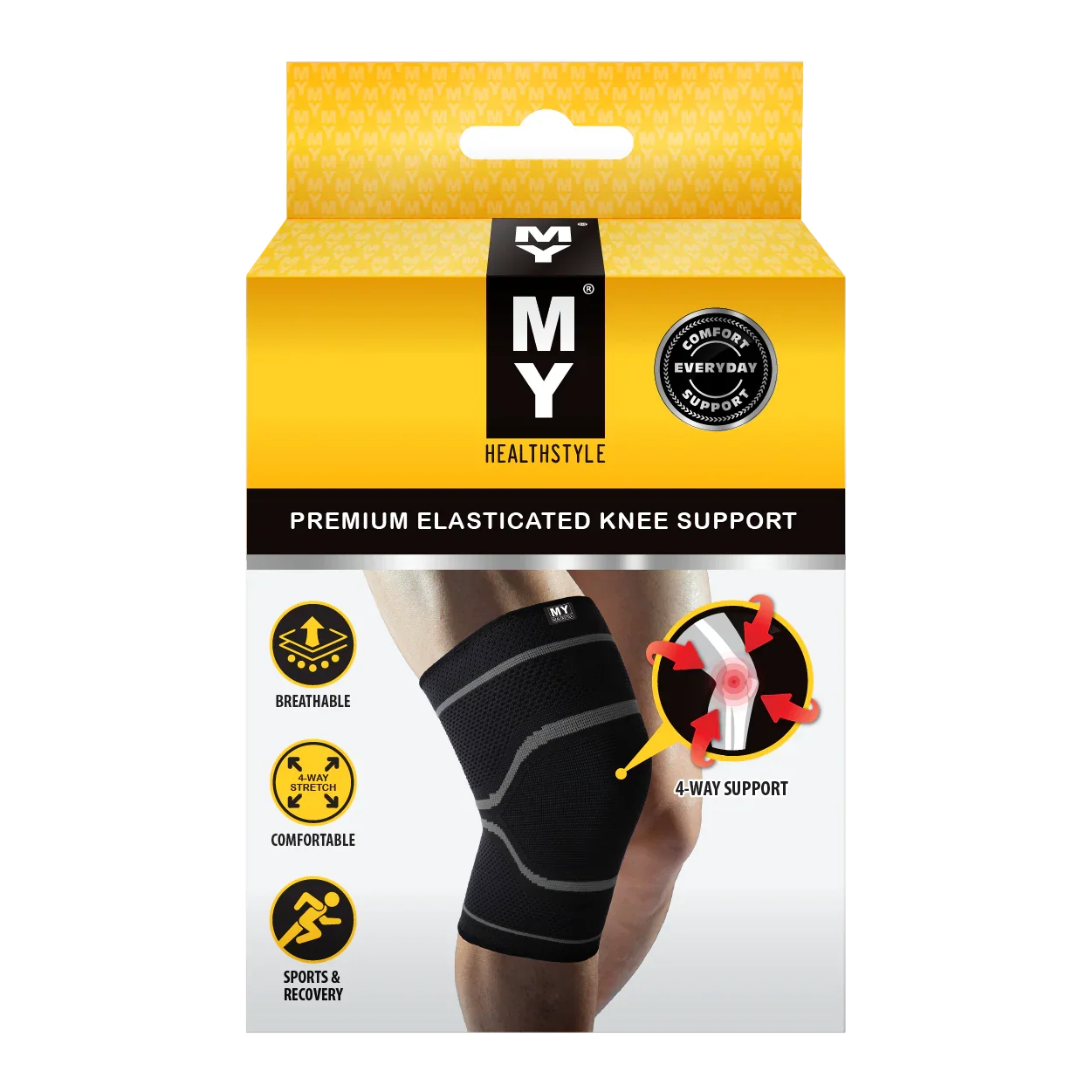 My Healthstyle Premium Elasticated Knee Support Small