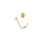 RossanTwist Post 18ct Gold Jeweled Nose Stud NS1026 AB