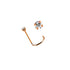 Rossan Twist Post 18ct Rose Gold Jeweled Nose Stud NS1026RC