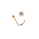 Rossan Twist Post 18ct Rose Gold Jeweled Nose Stud NS1026RC