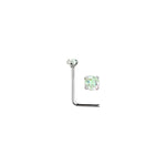 Rossan Bent Post Sterling Silver Jewelled Nose Studs Ns4096