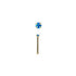 Rossan Nose Bone Gold Jewelled NS5097CB Round Capri Blue