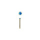 Rossan Nose Bone Gold Jewelled NS5097CB Round Capri Blue