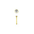 Rossan 18ct Gold Plated Nose Bone Stud with Clear Crystal 22 Gauge  1.5MM