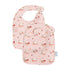 Jiggle & Giggle Baby Waddling Around Jersey Bib Cotton Muslin Pink 2 Pieces