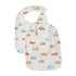 Jiggle & Giggle Baby Trucking Along Jersey Bib Cotton Muslin White 2 Pieces