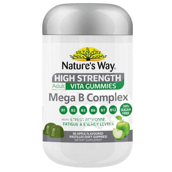 Nature’s Way High Strength Adult Vita Gummies Mega B Complex 50 Pastilles