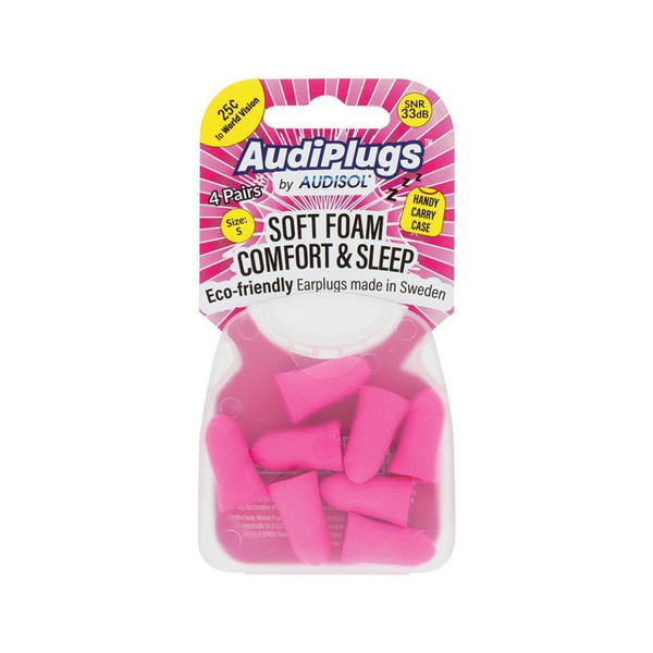 Audiplugs Soft Foam Comfort & Sleep Earplugs 4 Pairs