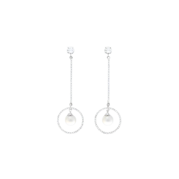 Rossan Pc2402 Cz Pearl Earrings Long