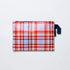 Project Ten Large Zip Pouch in Tartan Print for Travel and Organisation 35CM x 25CM