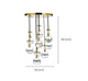 Rayne Collection - Round Cluster - W:50cm H:100cm- Brass Chandelier