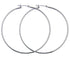 Rossan Rhodium Plated Hoop Earrings 60mm