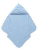 Purebaby Essentials Organic Cotton Hooded Towel for Baby in Blue 75CM x 75CM
