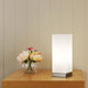 Pepe Table Lamp Square On/Off Touch Opal Matt/ Brushed Chrome