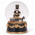 Holly and Ivy Musical Black And Gold Nutcracker Christmas Snow Globe Decoration 12CM