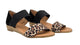 Pinaz 321 Black & Leopard Nubuck Sandals