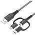 WalknTalk Premium 3in1 Charge & Sync Cable 1m