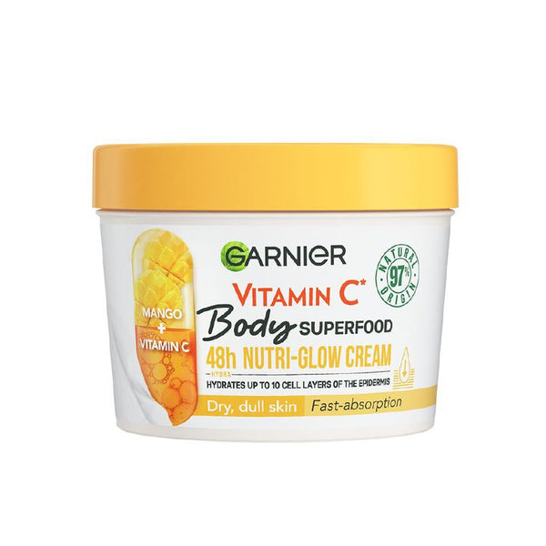 Garnier Body Superfood, Nutri Glow Body Cream Vitamin C & Mango  - 380 ML