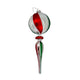 Theatre Seasonal Decor Red Green White Swirl Finial Hanging