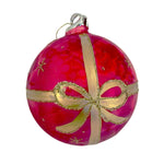 Theatre Seasonal Decor Dark Pink Bow Ball Hanging