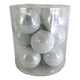 Theatre Seasonal Decor White Glass Ball Tub 8CM