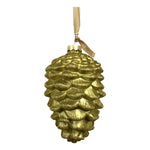 Theatre Seasonal Decor Gold Glass Pinecone