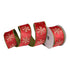Theatre Seasonal Decor Red Gold Snowflake Print 64mm