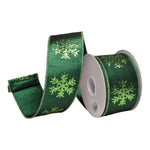 Theatre Seasonal Decor Green Gold Snowflake 64MM