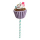 Theatre Seasonal Decor Purple Cupcake Pick