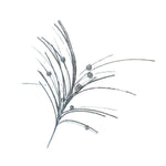 Theatre Seasonal Decor Silver Feather Ball Spray