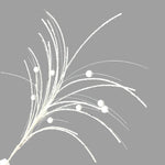 Theatre Seasonal Decor White Feather Ball Spray