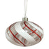 Theatre Seasonal Decor Clear Oval Red Swirl Hanging 11cm