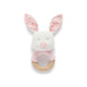 Purebaby Knitted Bunny Rattle with Wooden Handle