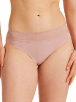 Kayser Recycled Microfibre & Recycled Lace High Cut Brief - Blush