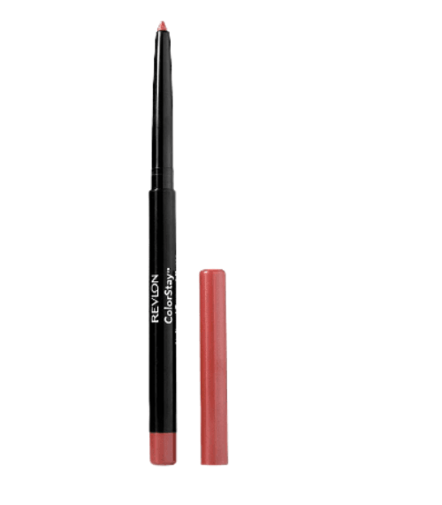 A picture showing a Revlon Colorstay Lipliner pencil in shade 18 Wine, with the cap removed, against a white background.
