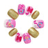 Pink Poppy 3D Butterfly Press On Nails Pack of 6