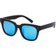 Black Ice Lux Round Cat Eyes Sunglasses Women Lf5737 Black Ice Blue