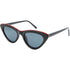 Black Ice Greta Polarised Cat Eye Sunglasses Women Xr7154 Black Smoke Red Metal Bridge