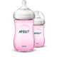 Avent Bottle Natural Pink 260ml 2Pack